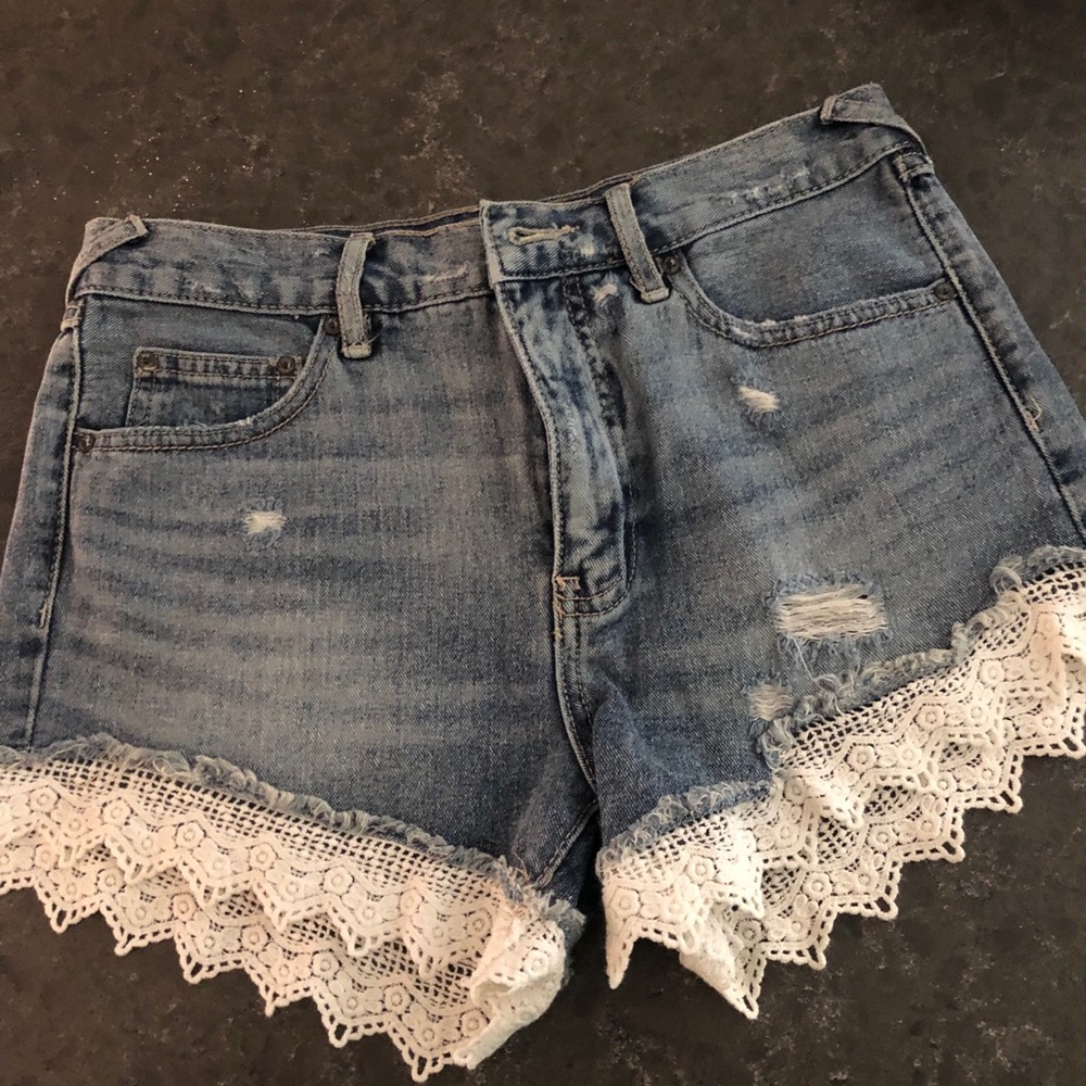 Free People Lacey Denim Cut-Off Shorts
